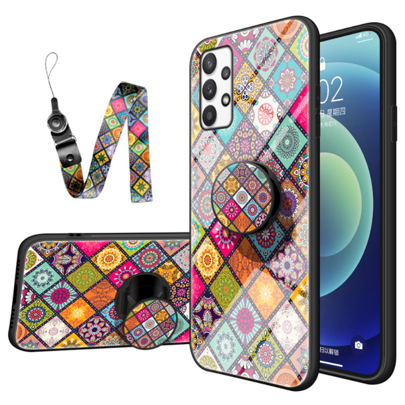 Samsung Galaxy A33 5G magnetisk hållare Patchwork Case