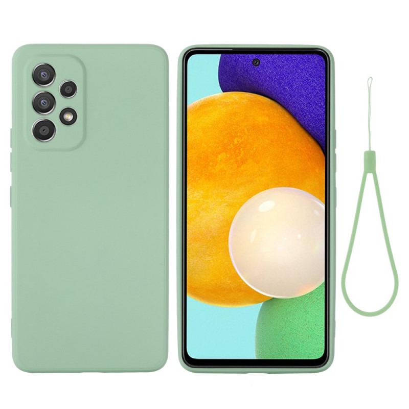 Coque Samsung Galaxy A33 5G Silicone Liquide avec Lanière