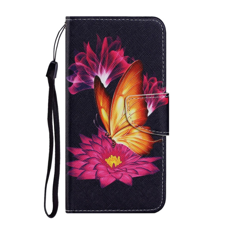 Xiaomi Redmi Note 11 Pro Plus 5G-fodral för fjäril och lotus