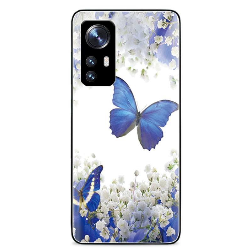 Xiaomi 12 Pro Hårdgjord glasväska Royal Butterflies