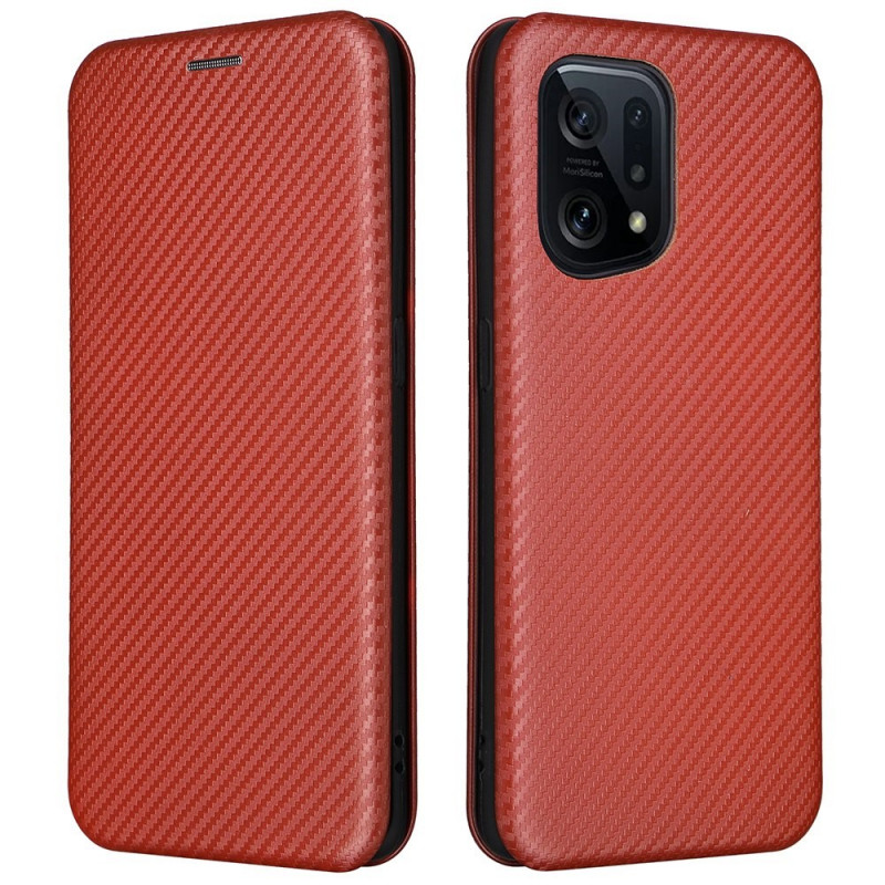 Flip Cover Oppo Find X5 Carbon Fiber