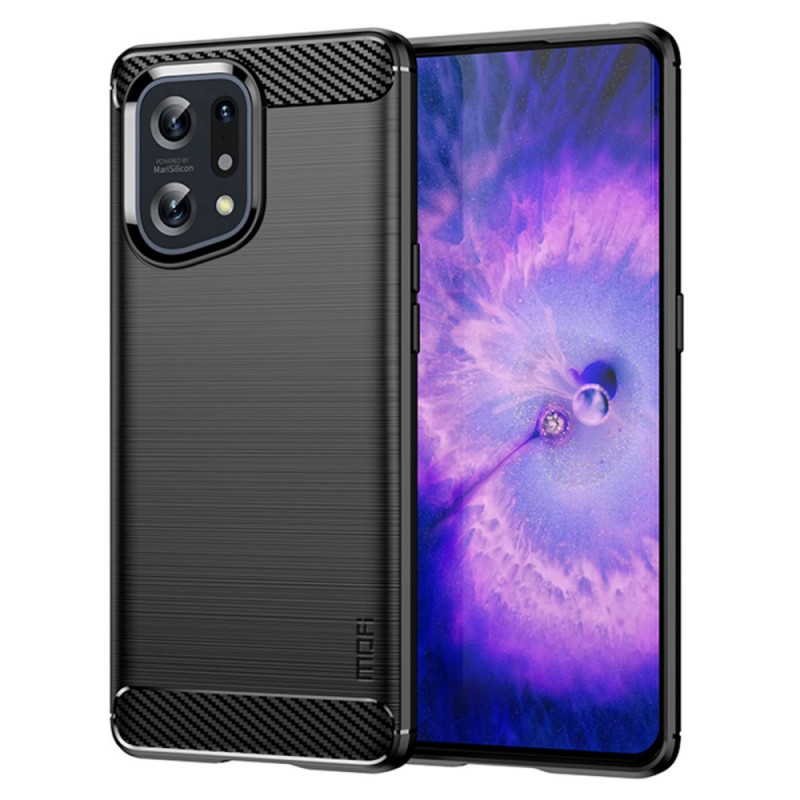 Oppo Find X5 borstat kolfiberfodral MOFI