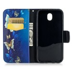 Samsung Galaxy J7 2017 fodral Fjärilar i natten