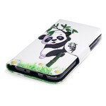 Samsung Galaxy J7 2017 fodral Panda på bambu