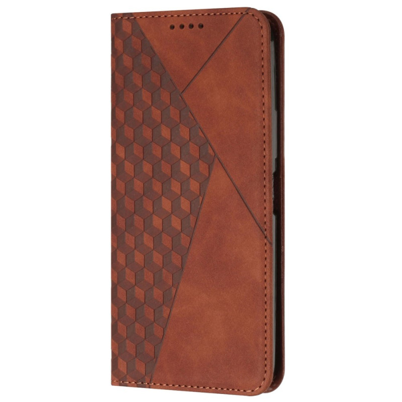 Flip Cover Poco X4 Pro 5G Läder Effekt 3D-mönster