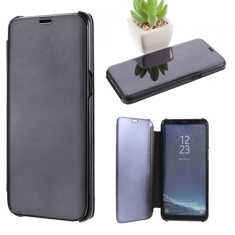 View cover Samsung Galaxy S8 Spegel och lädereffekt