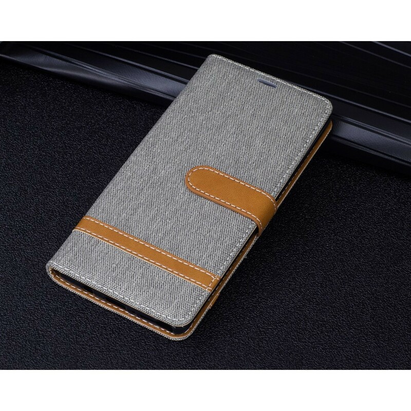 Samsung Galaxy Note 8 väska med tyg- och lädereffekt