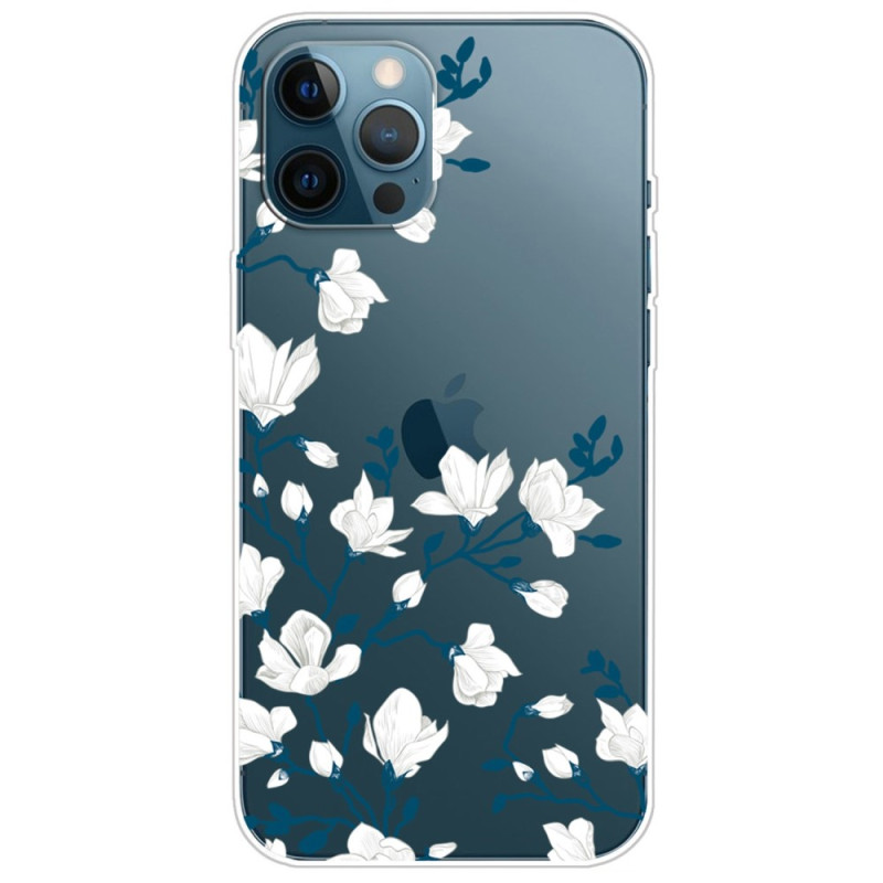 iPhone 14 Pro Clear SkalVit blommor