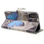 Fodral iPhone X Butterfly Blue