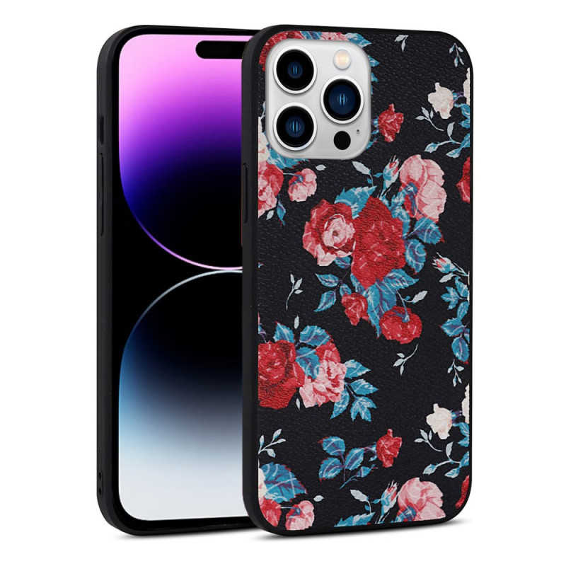 Fodral i konstläder för iPhone 14 Pro Floral