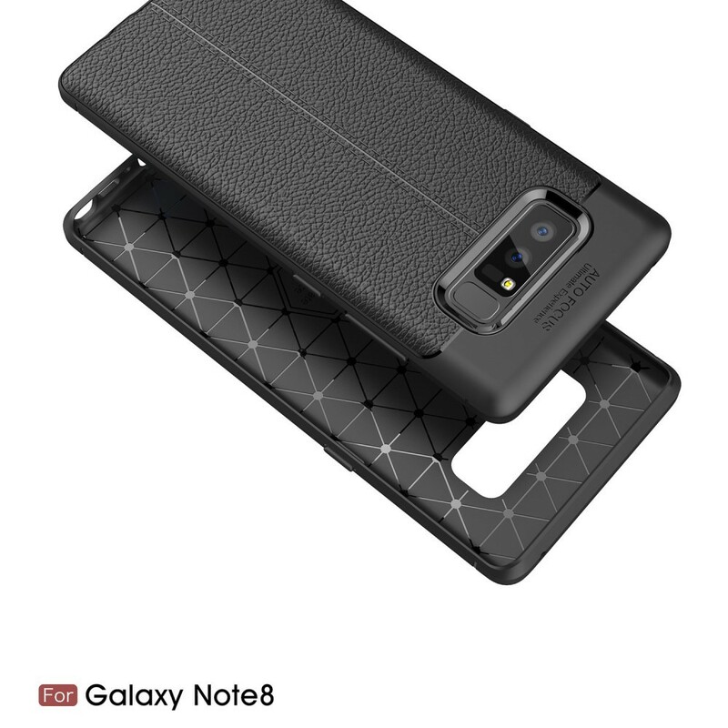 Samsung Galaxy Note 8 läderfodral Lychee Effekt Double Line