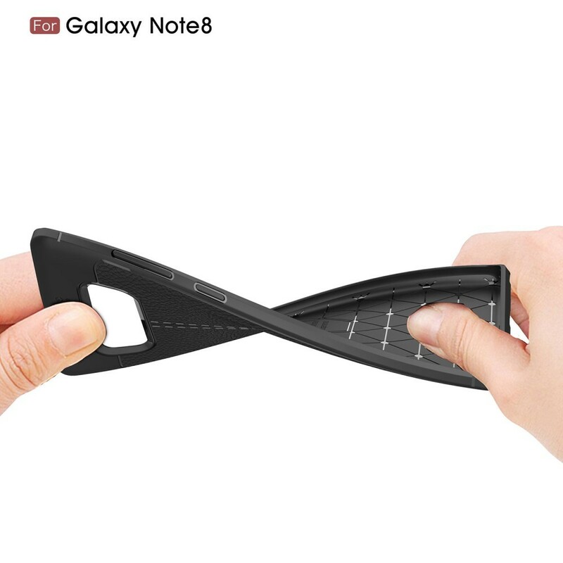 Samsung Galaxy Note 8 läderfodral Lychee Effekt Double Line