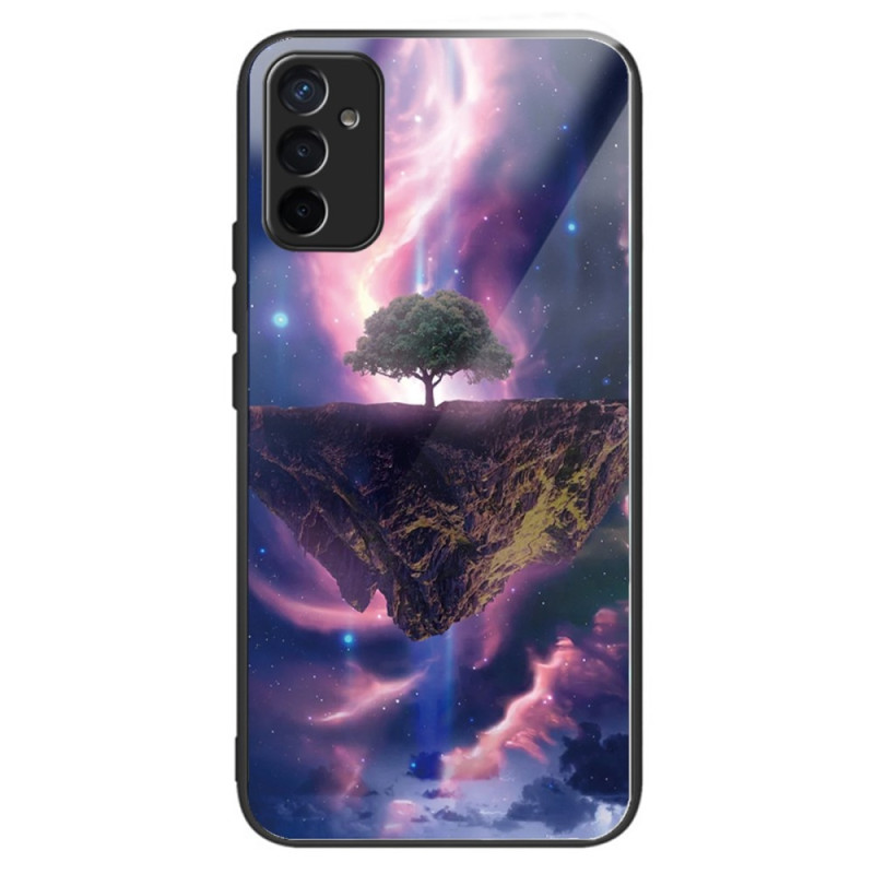 Samsung Galaxy M13 Hård Pärm Härdat Glas Futuristiskt Träd