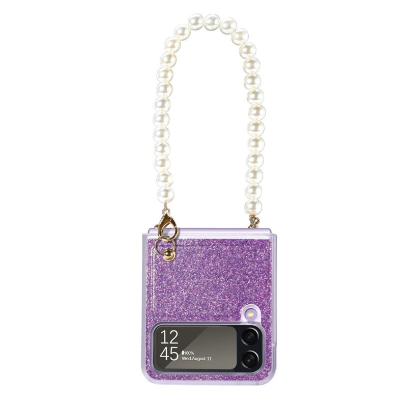 Samsung Galaxy Z Flip 4 Glitter Beaded Armband Fodral