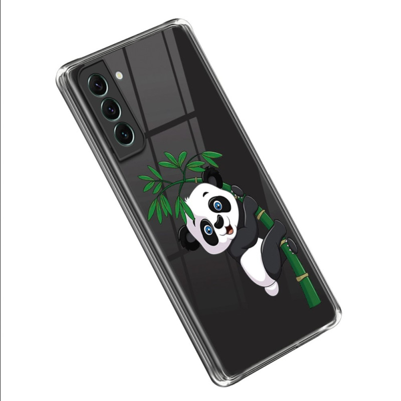 Samsung Galaxy S23 5G Tydligt fodral Panda på bambu