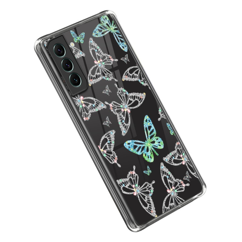 Samsung Galaxy S23 5G Klar Fodral Fjärilar