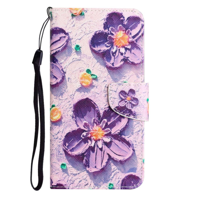 Samsung Galaxy S23 Ultra 5G Fodral med blommigt nyckelband