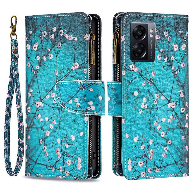 Fodral Oppo A77 5G / A57 5G Ficka med dragkedja Träd