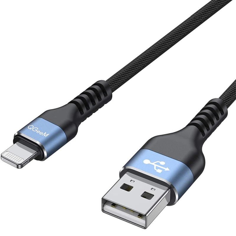 QGeem 2m USB till Lightning snabbladdningskabel