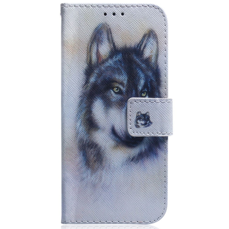 Fodral Oppo A57 / A57 4G / A57s Wolf Watercolour