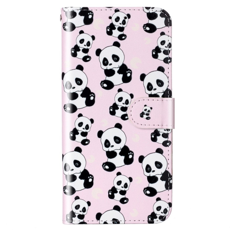 Fodral Oppo A57 / A57 4G / A57s Pandas med nyckelband