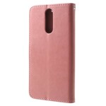 Fodral Huawei Mate 10 Lite Fjärilar och blommor med rem