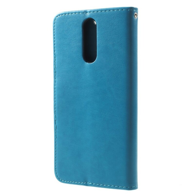 Fodral Huawei Mate 10 Lite Fjärilar och blommor med rem