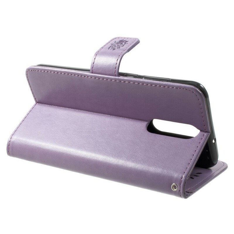 Fodral Huawei Mate 10 Lite Fjärilar och blommor med rem