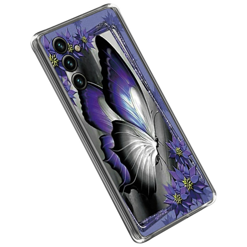 Samsung Galaxy A14 5G / A14 Fjärilsfodral Lila