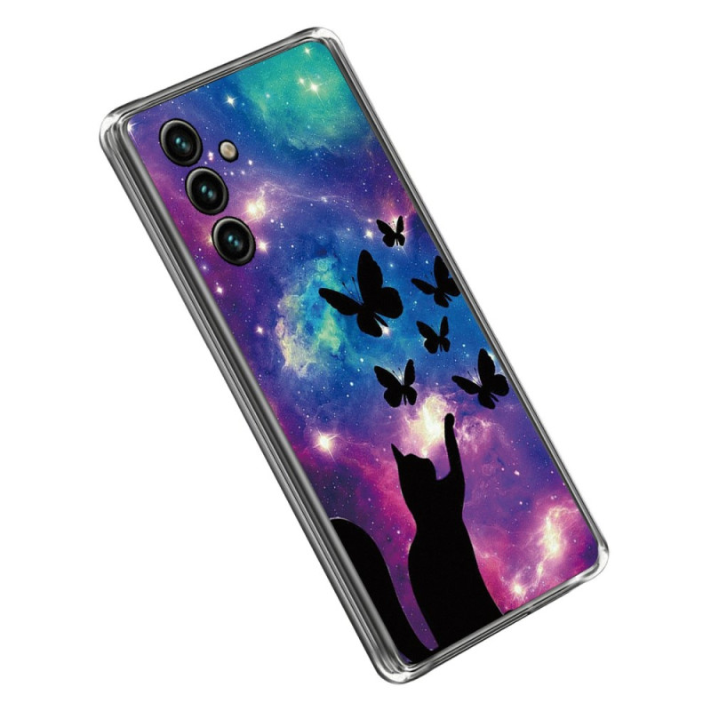 Samsung Galaxy A14 5G / A14 Silikonfodral Space Cat