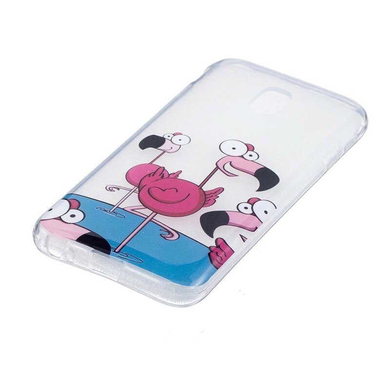 Samsung Galaxy J3 2017 Funny Pink Flamingos Case