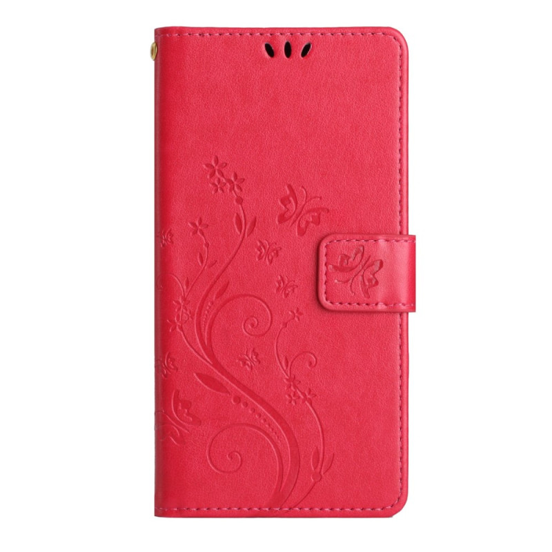 Samsung Galaxy A54 5G Nyckelbandsfodral Blommor och fjärilar