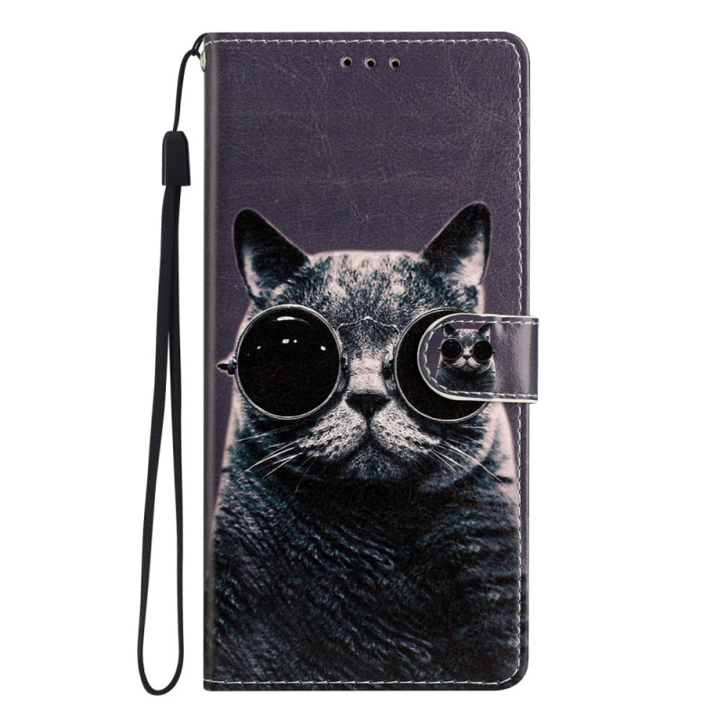 Fodral Samsung Galaxy A54 5G Glasögon med kattrem