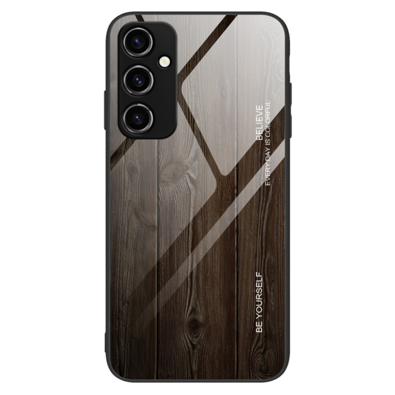 Samsung Galaxy A34 5G med trädesign i hårdplast