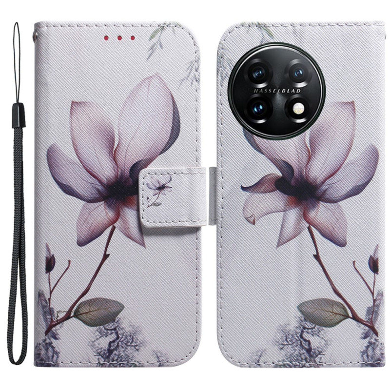 OnePlus 11 5G Flower Fodral Gammalrosa