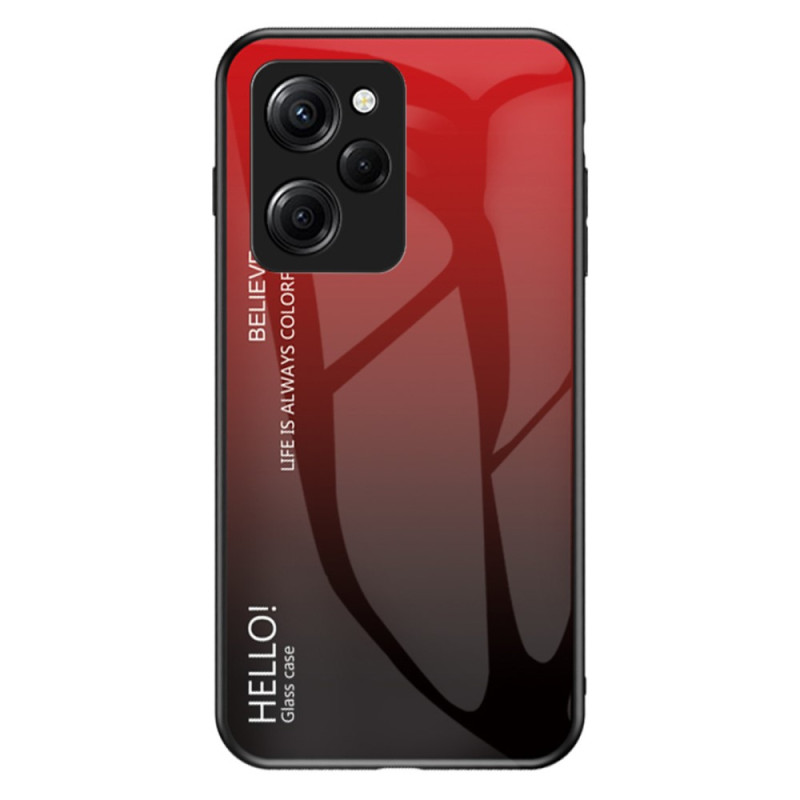 Fodral Poco X5 Pro 5G Härdat glas Hello