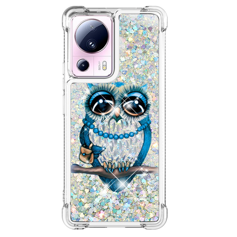 Xiaomi 13 Lite Glitter Owl Fodral