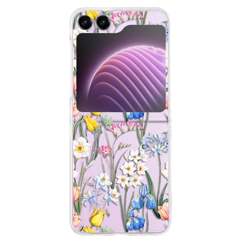 Coque Samsung Galaxy Z Flip 5 Transparente Fleurettes