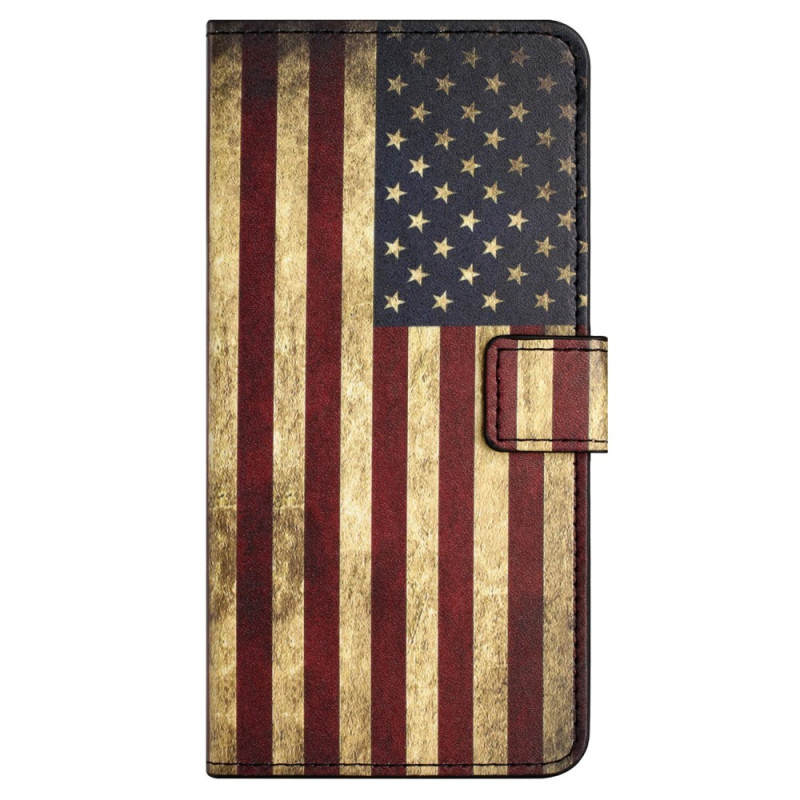 Xiaomi Redmi 12 Vintage fodral med USA-flagga