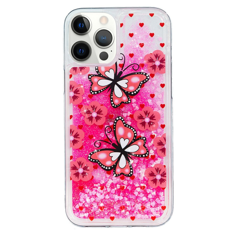 Fodral iPhone 15 Pro Glitter Fjärilar