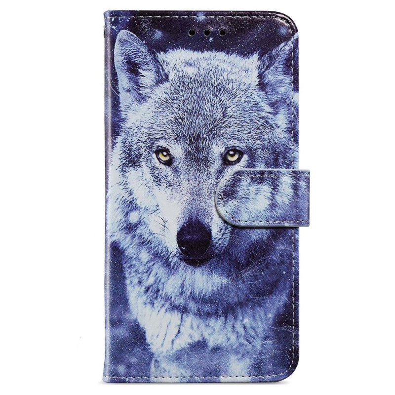 iPhone 15 White Wolf nyckelbandsfodral