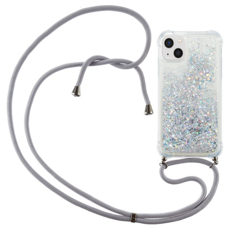 iPhone 15 Plus Glitter Cord Fodral