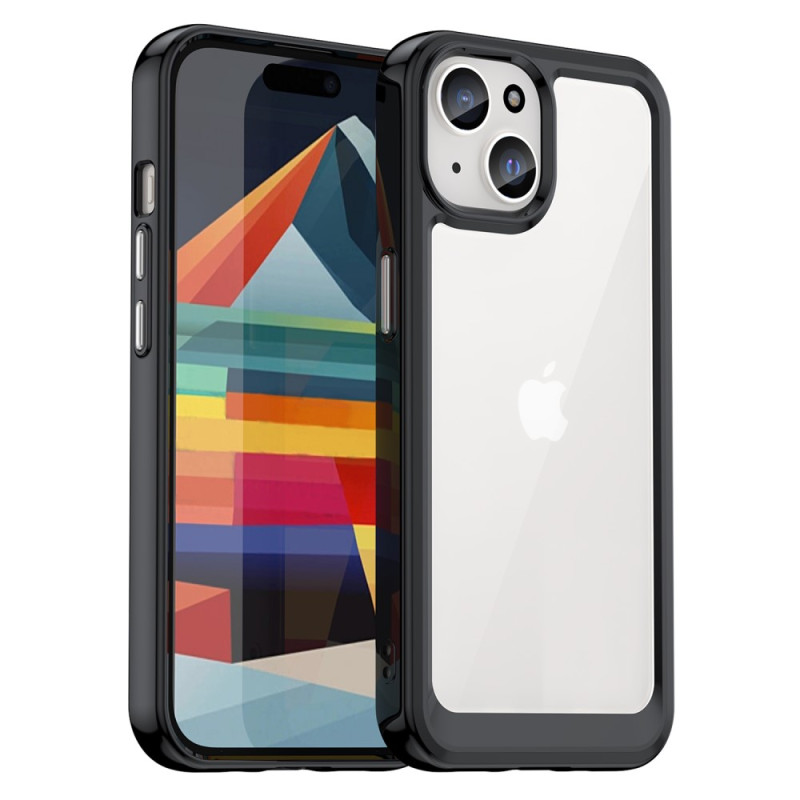 iPhone 15 Plus-fodral med baksida i akryl och kanter i silikon