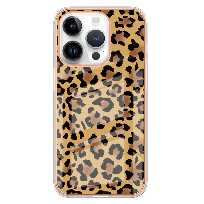 Fodral till iPhone 15 Pro med leopardeffekt