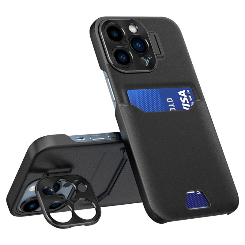 Fodral med stöd för kameraram och korthållare för iPhone 15 Pro Max