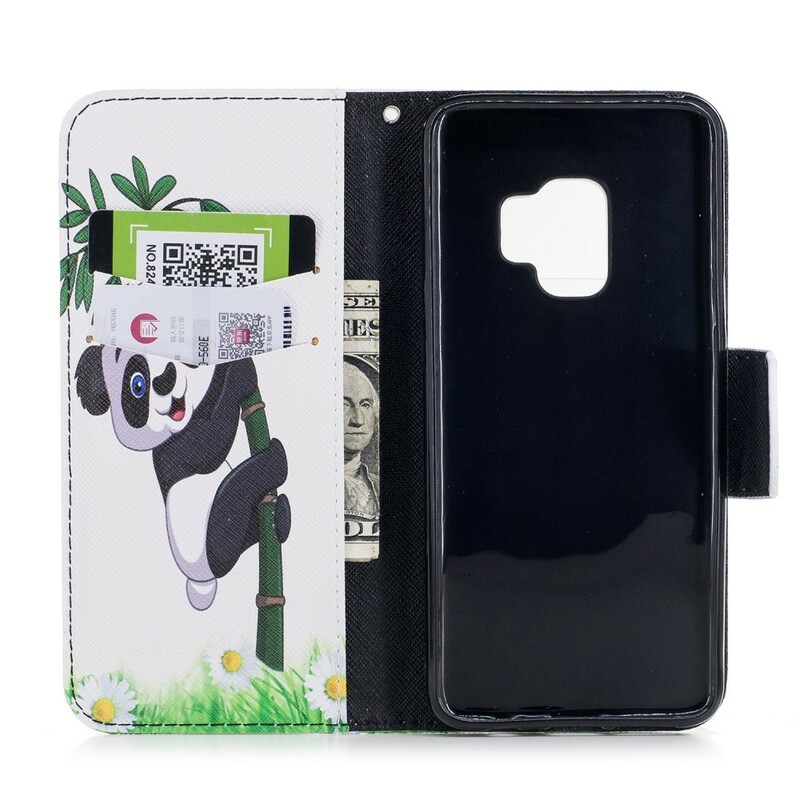 Samsung Galaxy S9 fodral Panda på bambu