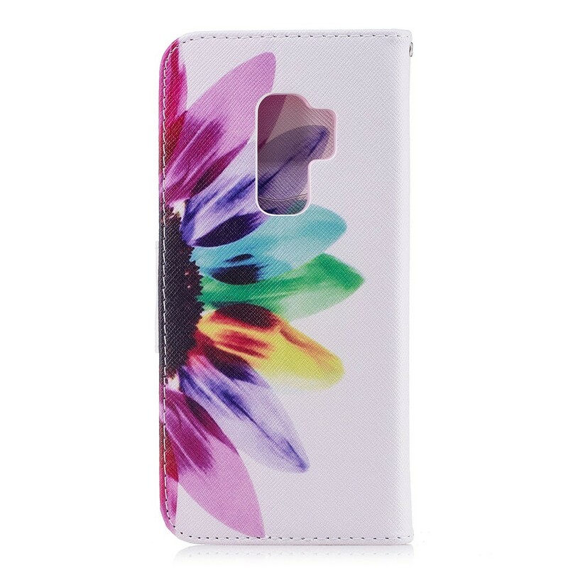 Samsung Galaxy S9 Plus Väska med akvarellblomma