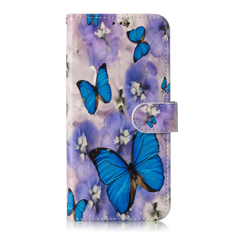 Samsung Galaxy S23 FE Remfodral Färgade fjärilar