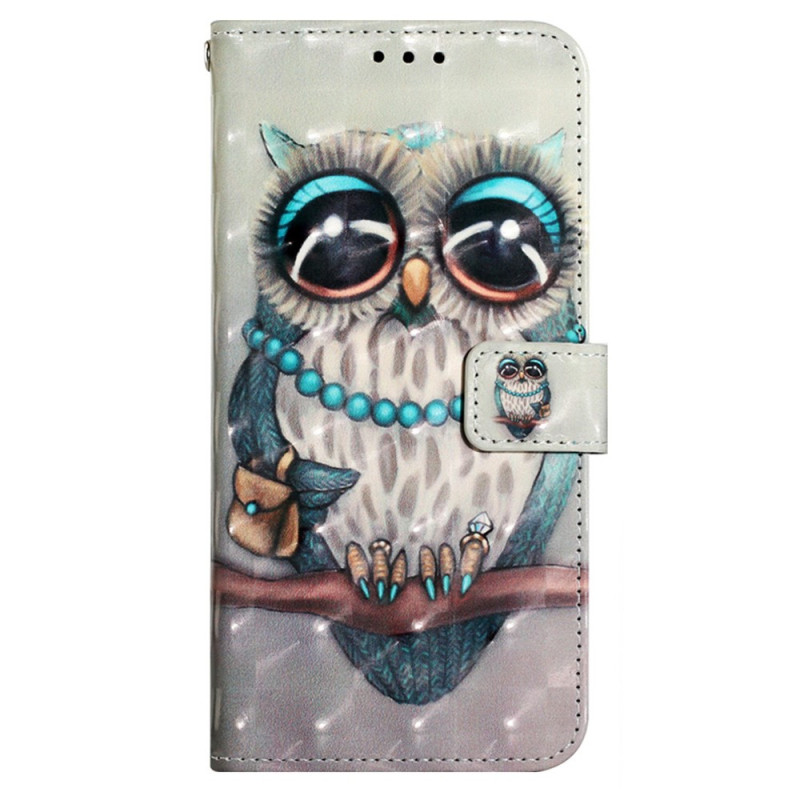 Samsung Galaxy S23 FE Miss Owl Nyckelbandsfodral