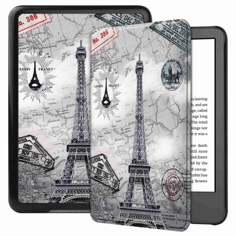 Kindle 11 (2022) Vintage fodral med Eiffeltorn